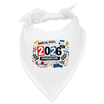 Analog Rebel 2026 Graduation Abschlussfeier - Bandana - Weiß - Vorne