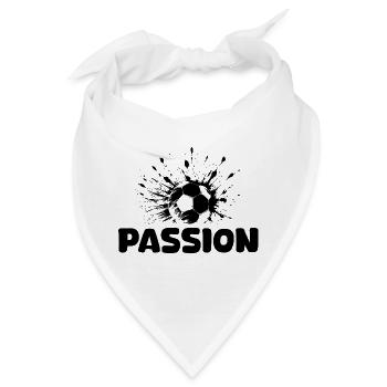 Explosiver Fußball in Schwarz-Weiß - Bandana - Weiß - Vorne