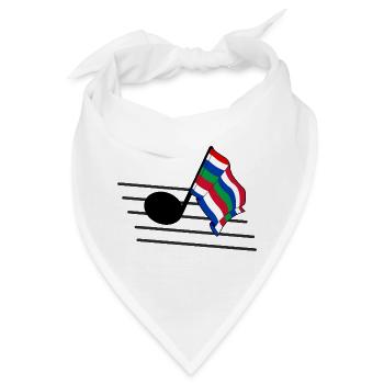 Schier Music Flag – Insel-Vibes - Bandana - Weiß - Vorne