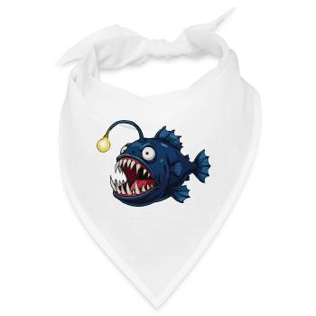 Tiefsee-Anglerfisch mit Leuchte - Bandana - Weiß - Vorne