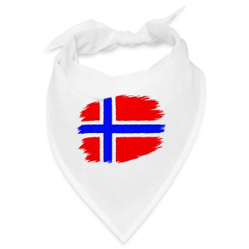 Flagge Norwegen - Bandana - Weiß - Vorne