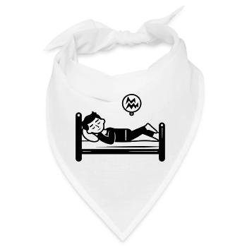 Schlafen Bett - Bandana - Weiß - Vorne