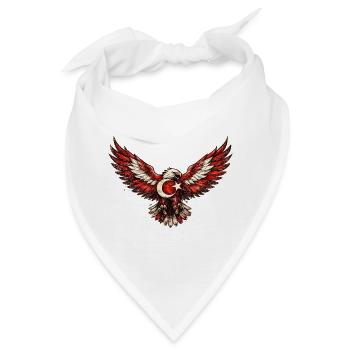 Flügeladler Halbmondstern - Bandana - Weiß - Vorne
