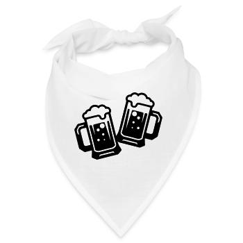 Bier Prost Symbol - Bandana - Weiß - Vorne