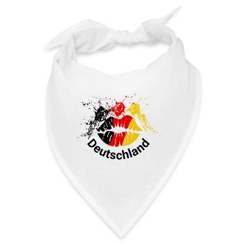 Kissing Lips Deutschland - Bandana - Weiß - Vorne