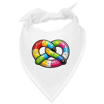 Gourmet-Regenbogenbrezel - Bandana - Weiß - Vorne