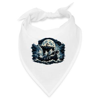 Mondnacht Geisterschiff - Bandana - Weiß - Vorne