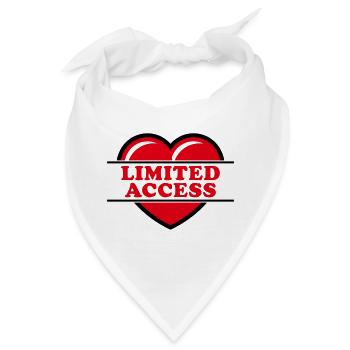 Limited Access (Herz, Herzchen, Liebe / Red 2C) - Bandana - Weiß - Vorne