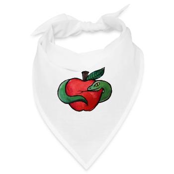 Karmesinapfel-Schlange - Bandana - Weiß - Vorne