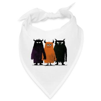 Three Little Monsters "The Crew" - Bandana - Weiß - Vorne