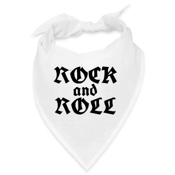 Rock'n'Roll-Gotik-Typografie-Design - Bandana - Weiß - Vorne