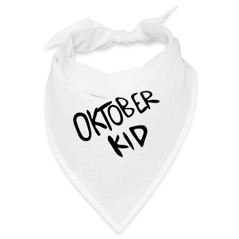 Oktober Handschrift Doodle - Bandana - Weiß - Vorne