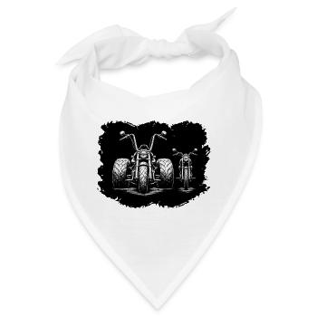 Trike vs Motorrad Biker - Bandana - Weiß - Vorne