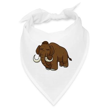 Mammut Eiszeittiere Eiszeit Steinzeit - Bandana - Weiß - Vorne