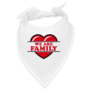 We Are Family (Familie Herz Liebe Love / Red 2C) - Bandana - Weiß - Vorne