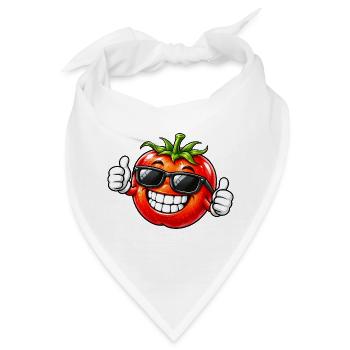Coole Tomate Vegan Vegetarisch Cartoon - Bandana - Weiß - Vorne
