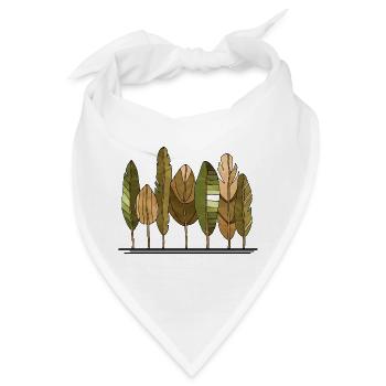 Baum - Bandana - Weiß - Vorne