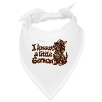 Kleiner deutscher bayerischer Dackel - Bandana - Weiß - Vorne
