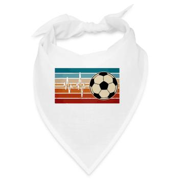 Fußball Herzschlag Herzschlag Herzschlag - Bandana - Weiß - Vorne