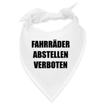 FAHRRADERABSTELLENVERBOTEN - Bandana - Weiß - Vorne