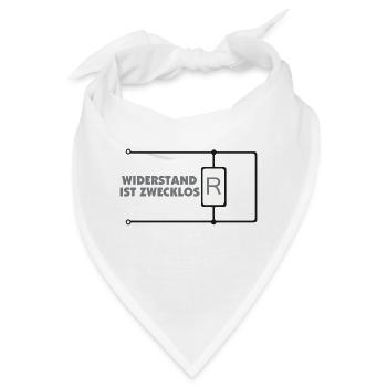 widerstand ist zwecklos - Bandana - Weiß - Vorne