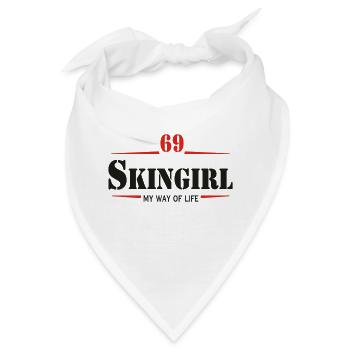 Working Class Skingirl Oi! Antiracist Bootgirl My - Bandana - Weiß - Vorne