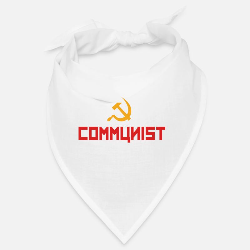 Communist with hammer and sickle - Bandana - white