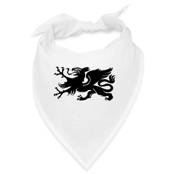 Wappen Rostock Greif - Bandana - Weiß - Vorne