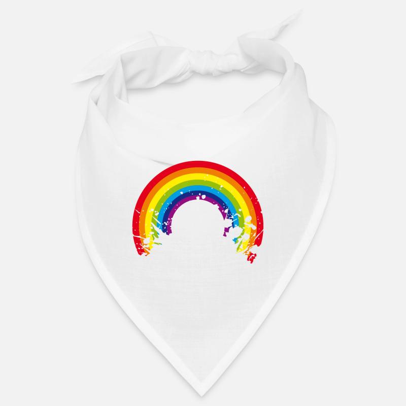 arc-en-ciel - Bandana - blanc