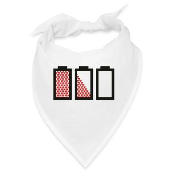 weihnachten charge your love battery - Bandana - Weiß - Vorne
