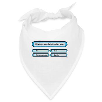 Telefonjoker Quiz - Bandana - Weiß - Vorne
