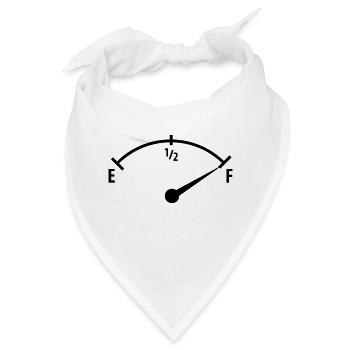 Tankanzeige Voll Tank personalisierbar - Bandana - Weiß - Vorne