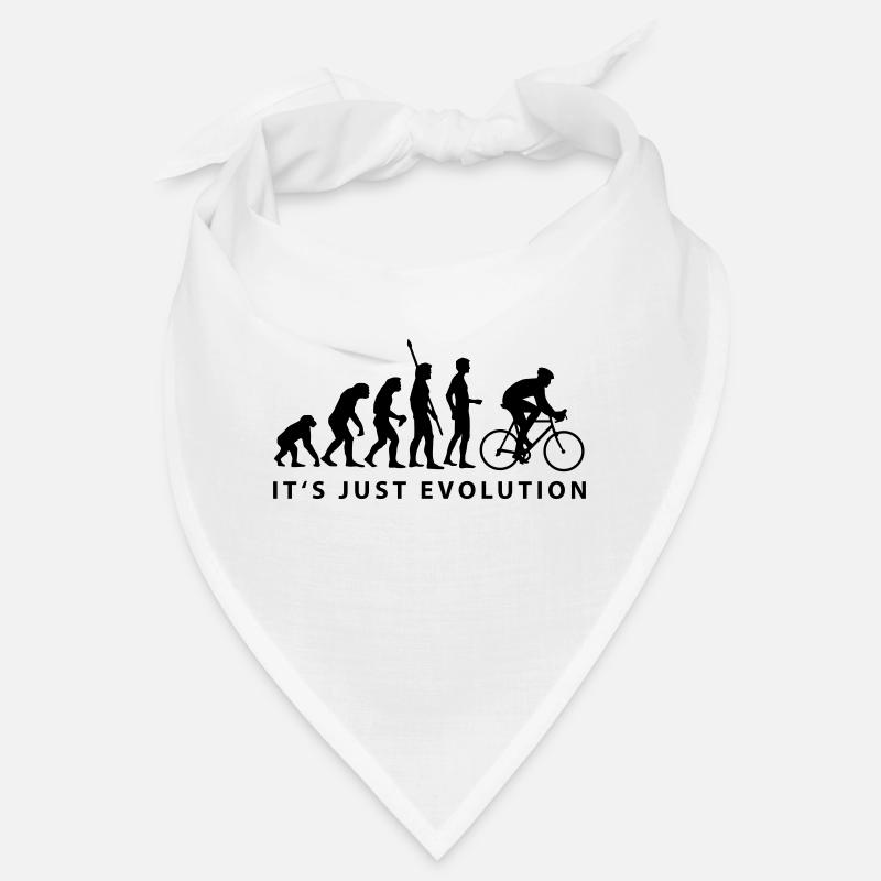 evolution_radfahrer_b - Bandana - Weiß