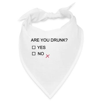 are you drunk? - Bandana - Weiß - Vorne