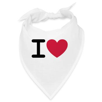 I *heart* - Bandana - Weiß - Vorne
