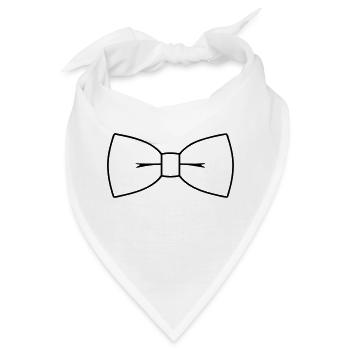 Fliege - Bandana - Weiß - Vorne