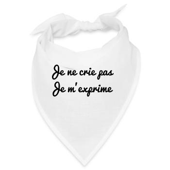 Je ne crie pas - Bandana - Weiß - Vorne