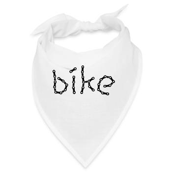 Fahrrad Kette Schrift bike chain - Bandana - Weiß - Vorne