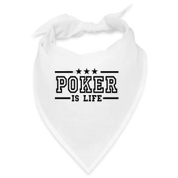 poker is life deluxe - Bandana - Weiß - Vorne