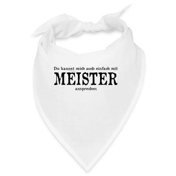 Meister - Bandana - Weiß - Vorne