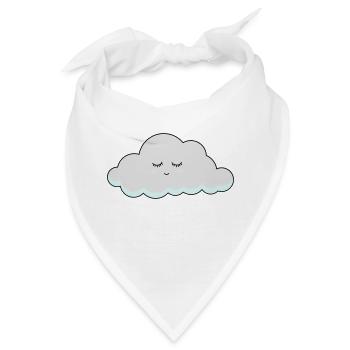 Schlaf Wolke mit Wimpern - Bandana - Weiß - Vorne