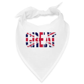 Großbritannien Flagge, britische Flagge, der Union - Bandana - Weiß - Vorne
