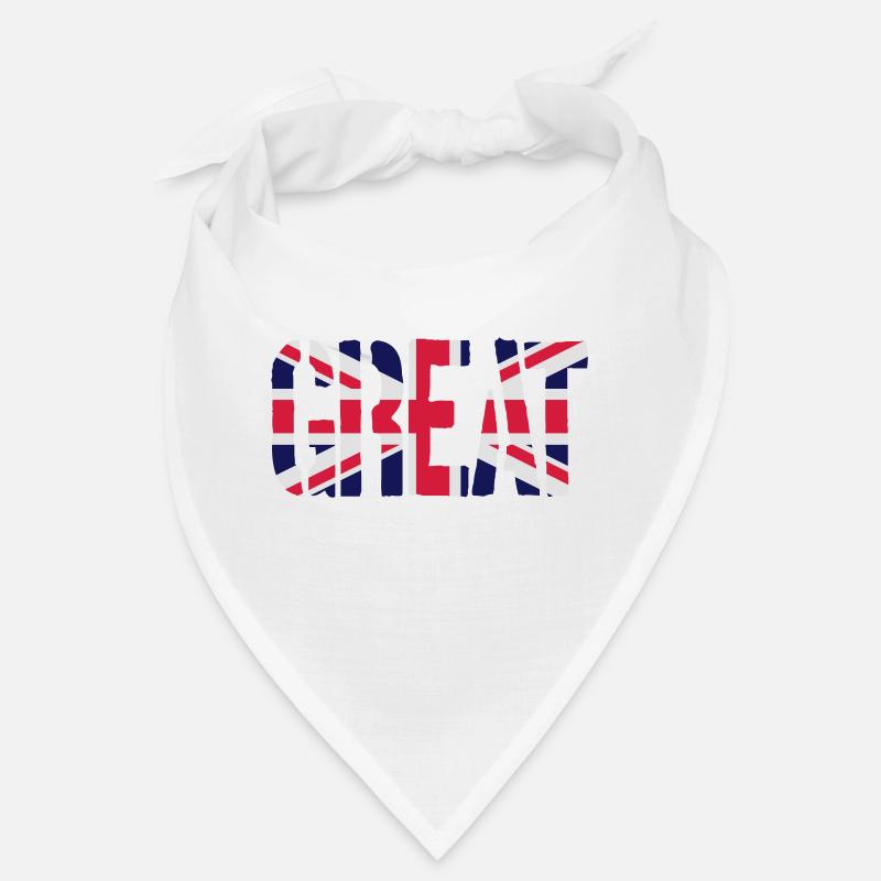 Drapeau Grande-Bretagne, d'un drapeau britannique, - Bandana - blanc