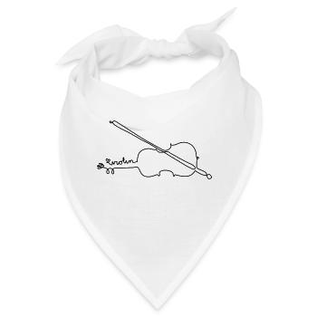 one line violin - Bandana - Weiß - Vorne