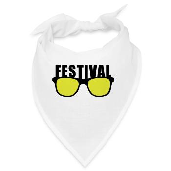 Festival T-Shirt, Konzert T-Shirt, Party T-Shirt - Bandana - Weiß - Vorne