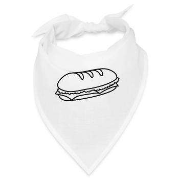 fastfood_sandwich_1c - Bandana - Weiß - Vorne