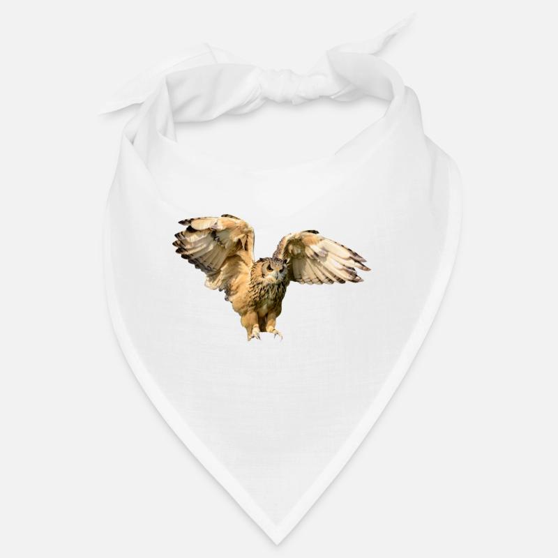 owl eule uhu kautz kaeutzchen animals - Bandana - Weiß