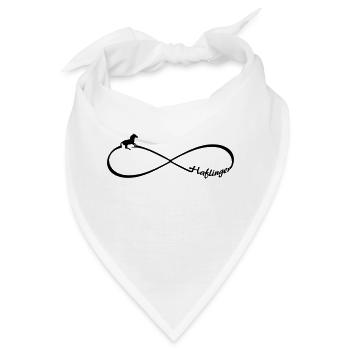 Haflinger Pferde freunde Pferderasse Infinity acht - Bandana - Weiß - Vorne