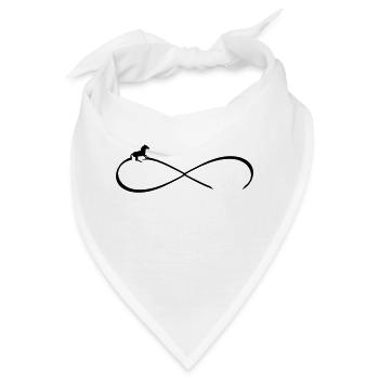 Pferdemotiv Pferd Unendlichkeit personalisierbar 8 - Bandana - Weiß - Vorne