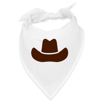 Cowboyhut Geschenk - Bandana - Weiß - Vorne